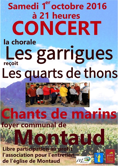 Concert Les Garrigues avec Les Quarts de Thons à Montaud